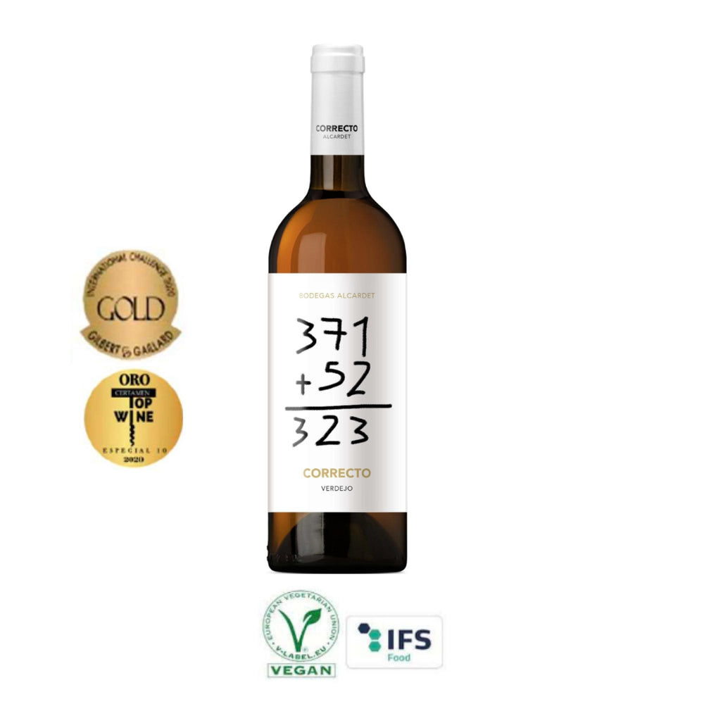 Vino blanco español vegano - Correcto verdejo- bodegas alcardet - The Spanish Food Company