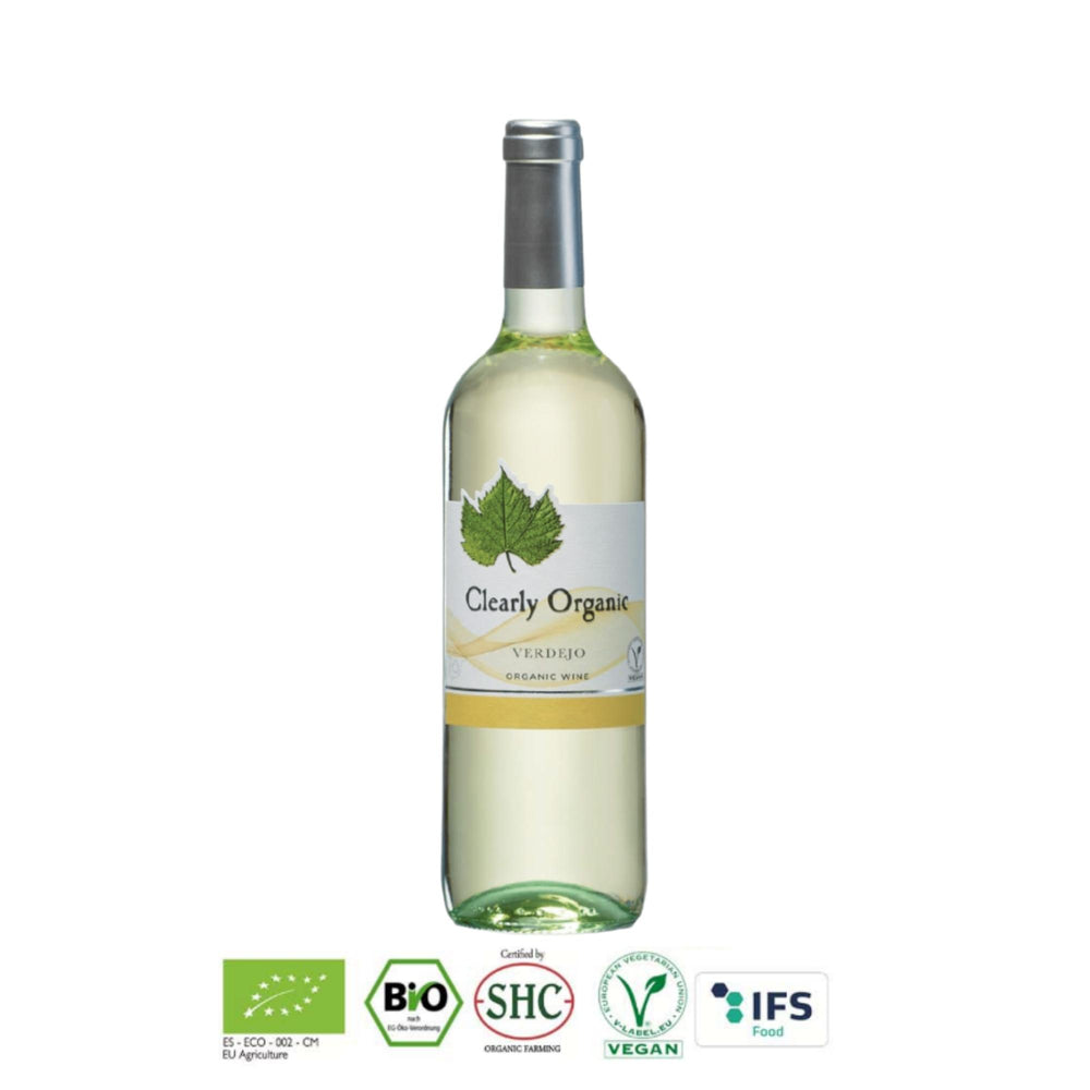 Vino blanco vegano y ecológico español - clearly Organic - bodegas latué - The Spanish Food Company